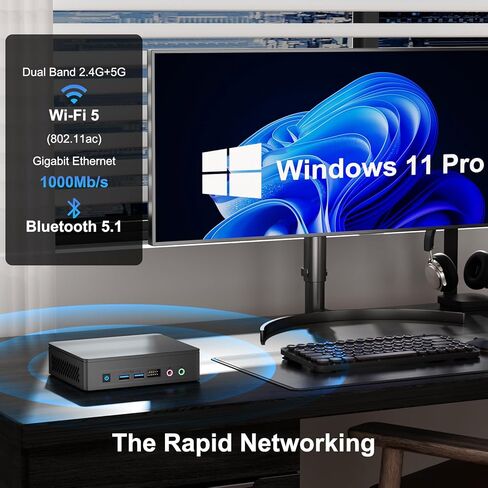كمبيوتر صغير، كمبيوتر صغير Intel Nuc 11، Intel N5105، 2.9 جيجا هرتز Burst، 4 نوى، 4 خيوط، Intel UHD Graphics، 8 جيجا رام، 256 جيجا SSD، Windows 11 Pro in Kuwait