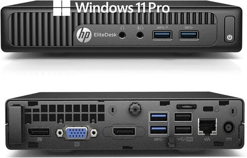 HP EliteDesk 705 G3 Mini PC Business Desktop Computer, AMD A12-9800E up to 3.8GHz, 8GB DDR4 RAM, 256GB SSD, Windows 11 Pro (Renewed) in Saudi Arabia
