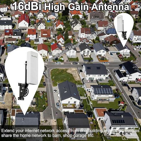 Point to Point Starlink Internet Long Range Transmission with Bracket for Starlink Gen 3 Router, Starlink WiFi/Signal Extender, 5.8GHz 3KM with 18dBi High Gain Antenna in Saudi Arabia