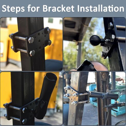 HYS Heavy-Duty Forklift Mount for Phone & Two-Way Radio | Industrial Strength Adjustable Arm | Fits Devices 2.17-3.54" | Boosts Warehouse & Factory Efficiency | Easy Installation in Saudi Arabia