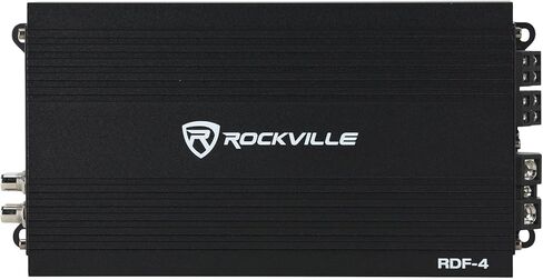 حزمة Rockville RDF-4: مضخم صوت للسيارة ذو 4 قنوات بقدرة 2800 وات ذروة / 700 وات RMS مع مجموعة أسلاك RWK42 ذات 4 قياسات و4 قنوات مع (2) RCA، عنصرين in Kuwait