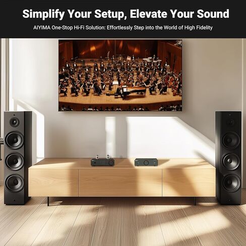 AIYIMA T20 Fully Balanced Tube Preamp and AIYIMA A20 2.1 Channel Power Amplifier,300Wx2 HiFi Fully Balanced Stereo Amp with Adjustable HPF&Sub Out,PFFB+TPA3255 Class D Amp,XLR/RCA Inputs in Saudi Arabia