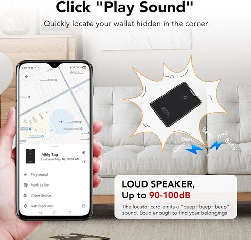 عبوتان من بطاقة تعقب المحفظة لجهاز Android Bluetooth Tracker يعمل مع Google Find Hub (Android فقط)، مقاومة للماء IP68، مكتشف العناصر للحقائب والمفاتيح وجواز السفر in Kuwait