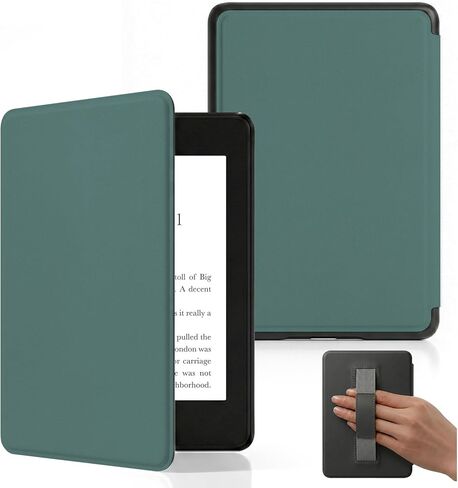 حافظة مع حزام يد لجهاز Kindle الجديد مقاس 6 بوصات (إصدار الجيل الحادي عشر 2024/2022)، غطاء خفيف الوزن مع تنبيه/غفو تلقائي للقارئ الإلكتروني Kindle الجيل الحادي عشر 2024، أبيض كريمي in Saudi Arabia