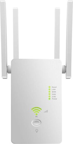 AC1200 WiFi Range Extender | Repeater | 2.4+5GHz Dual Band Wi-Fi Amplifier Repeater/Access Point/Router Dual Band Wireless Signal Booster in Saudi Arabia