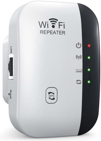 Wireless WiFi Extender,Wireless Internet Repeater, Long Range WiFi Repeater - Up to 5000 sq,Signal Booster with Ethernet Port (Black,US Plug) in Saudi Arabia
