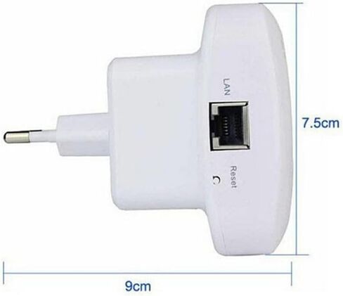 Wireless WiFi Extender,Wireless Internet Repeater, Long Range WiFi Repeater - Up to 5000 sq,Signal Booster with Ethernet Port (Black,US Plug) in Saudi Arabia
