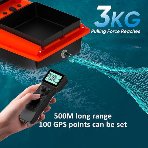 High Speed RC Fishing Bait Boat for Ocean Lake Fishing with GPS, 500M Range, 4.5KG Load, Cruise Control in Saudi Arabia