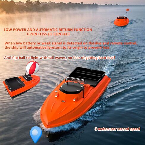 High Speed RC Fishing Bait Boat for Ocean Lake Fishing with GPS, 500M Range, 4.5KG Load, Cruise Control in Saudi Arabia