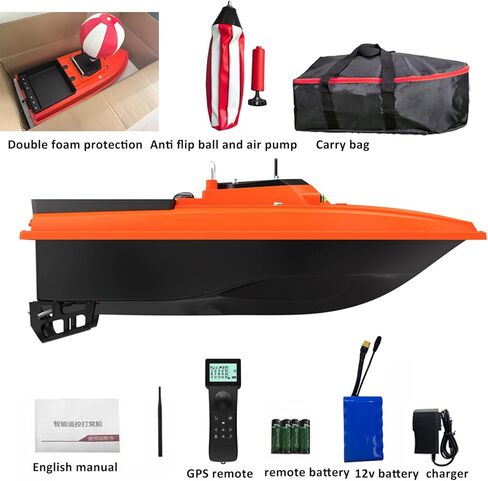 High Speed RC Fishing Bait Boat for Ocean Lake Fishing with GPS, 500M Range, 4.5KG Load, Cruise Control in Saudi Arabia