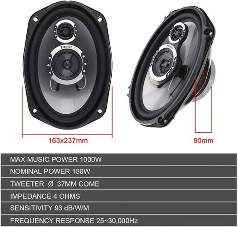 OGIFOAHC Car Audio TS-G6941R 6x9 Inch 1 Way 1000w Watt Max Car Stereo Speakers - one piece in Saudi Arabia