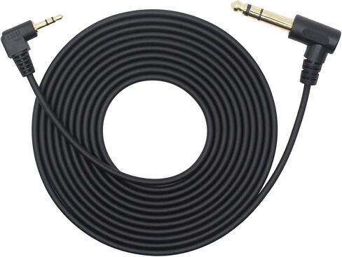 90 Degree 1/8 to 1/4 Stereo Audio Cable 10.6in, Right Angle 3.5mm TRS Male to 6.35mm TRS Male Aux Cord for Guitar, Keyboard Piano, Laptop, Speaker and Amplifiers (27cm) in Saudi Arabia