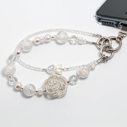 Beaded Phone Lanyard for Women - Adjustable, Anti-Drop Wrist Strap with Charms for iPhone & Samsung. Cute & Hands-Free in Saudi Arabia