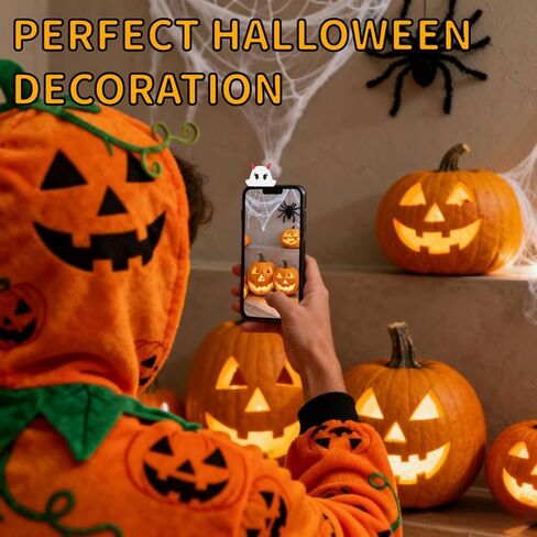 6 قطع من ديكورات هاتف Ghostees Halloween، سحر لاصق على شكل شبح وقرعة، أغطية هاتف بيضاء لطيفة للهواتف الذكية in Kuwait
