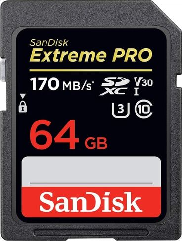 Sandisk 64GB SecureDigital Extreme PRO SDXC UHS-I Card C10,U3,V30 170MB/s - Pack of 5 - with Memory Card Reader in Saudi Arabia