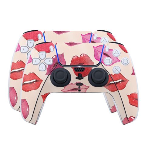 Skin Compatible with PlayStation 5 PS5 Controller (2 Pack) - Many Kisses - Premium 3M Vinyl Protective Wrap Decal Cover - Easy to Apply | Crafted in The USA by MightySkins in Saudi Arabia
