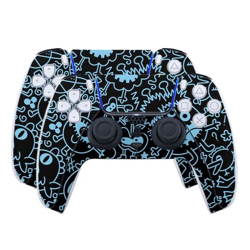 Skin Compatible with PlayStation 5 PS5 Controller (2 Pack) - Shining Hex - Premium 3M Vinyl Protective Wrap Decal Cover - Easy to Apply | Crafted in The USA by MightySkins in Saudi Arabia