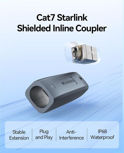 VENTION Starlink Gen 3 Complete Extension Kit: 135ft High-Speed Waterproof Ethernet Cable & IP68 Cable Coupler for Starlink V3/Mini in Saudi Arabia