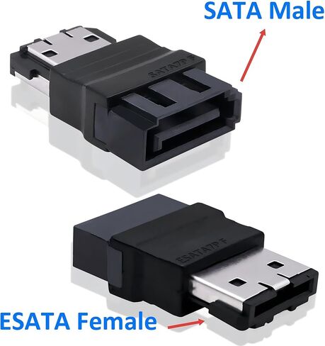 محول SATA 7Pin إلى ESATA SATA ذكر إلى ESATA 7Pin أنثى موسع تمديد محول للقرص الصلب SSD -2 قطعة in Kuwait