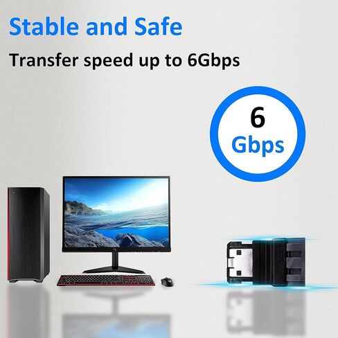 محول SATA 7Pin إلى ESATA SATA ذكر إلى ESATA 7Pin أنثى موسع تمديد محول للقرص الصلب SSD -2 قطعة in Kuwait