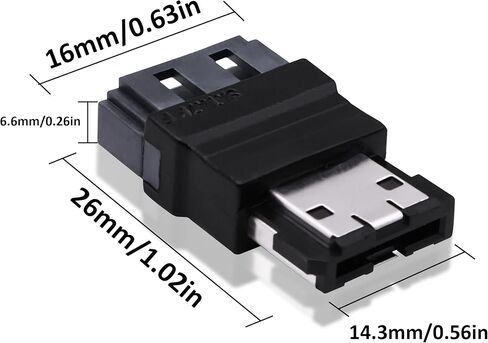 محول SATA 7Pin إلى ESATA SATA ذكر إلى ESATA 7Pin أنثى موسع تمديد محول للقرص الصلب SSD -2 قطعة in Kuwait