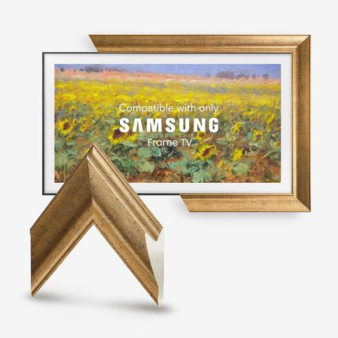 إطار تلفزيون مصنوع يدويًا باللون الذهبي لشبونة - متوافق فقط مع Samsung The Frame in Kuwait