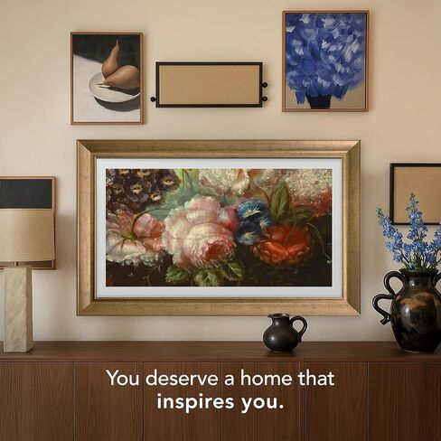 إطار تلفزيون مصنوع يدويًا باللون الذهبي لشبونة - متوافق فقط مع Samsung The Frame in Kuwait