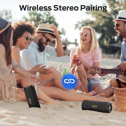Monster S230 Bluetooth Speaker, Wireless Speaker with 30W Loud Stereo Sound, Wireless Stereo Pairing, 24H Playtime, Bluetooth 6.0 Supports TF Card, AUX for Outdoor in Kuwait