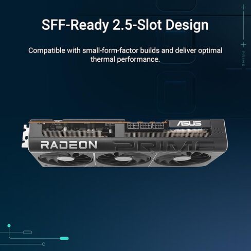 ASUS Prime Radeon™ RX 9070 XT OC Edition Graphics Card, AMD (PCIe 5.0, HDMI/DP 2.1, 2.5-Slot Design, Axial-tech Fans, Ball Bearings, Dual BIOS, GPU Guard) (Renewed) in Saudi Arabia