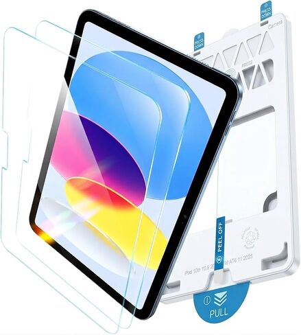 2 Pack Screen Protector for iPad A16 11th 2025 [11 Inch] /10th Generation 2022 [10.9 Inch],9H Tempered Glass with Easy Install Tray, Bubble-free,HD Clear,Anti Fingerprint, Scratch Resistant (iPad (11th / 10th Gen) in Saudi Arabia