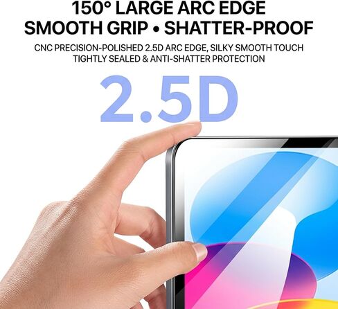 2 Pack Screen Protector for iPad A16 11th 2025 [11 Inch] /10th Generation 2022 [10.9 Inch],9H Tempered Glass with Easy Install Tray, Bubble-free,HD Clear,Anti Fingerprint, Scratch Resistant (iPad (11th / 10th Gen) in Saudi Arabia