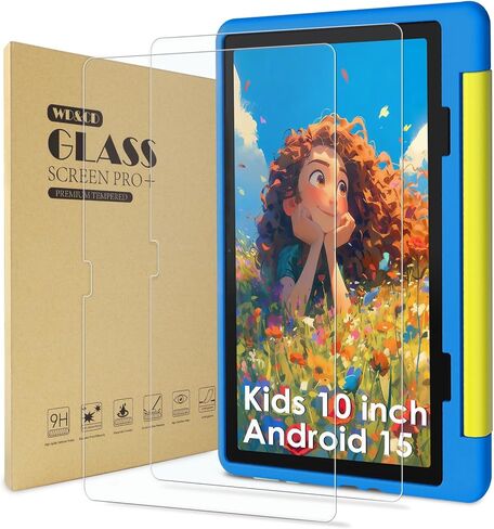 WD&CD 2 Pack Screen Protector Compatible with Urao Kids 10", Case Friendly Tempered Glass for Urao Kids 10" 【Anti Scratch 】【Anti Bubble】【High Definition】 in Saudi Arabia