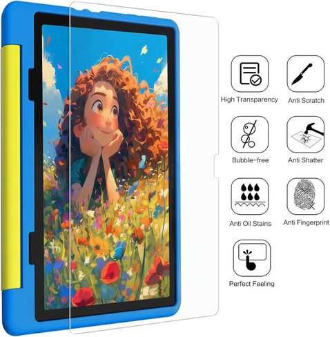 WD&CD 2 Pack Screen Protector Compatible with Urao Kids 10", Case Friendly Tempered Glass for Urao Kids 10" 【Anti Scratch 】【Anti Bubble】【High Definition】 in Saudi Arabia