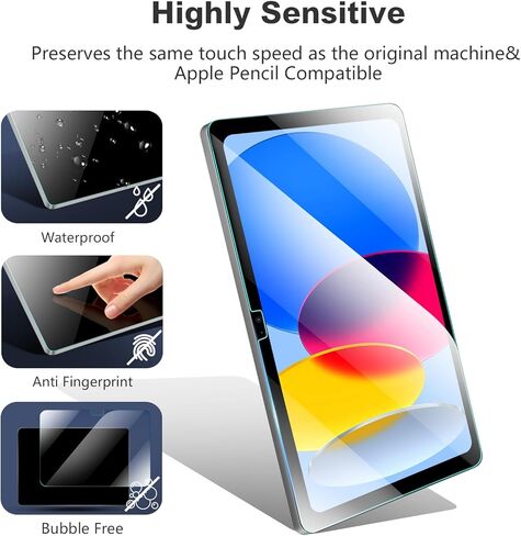 Softamm [عبوة من قطعتين] واقي شاشة مضاد للضوء الأزرق لجهاز iPad 11th (A16) 2025 11 بوصة/iPad الجيل العاشر 10.9 بوصة 2022-9H، زجاج مقسى صلب، حماية للعين، خالٍ من الفقاعات، صديق للحافظة in Kuwait