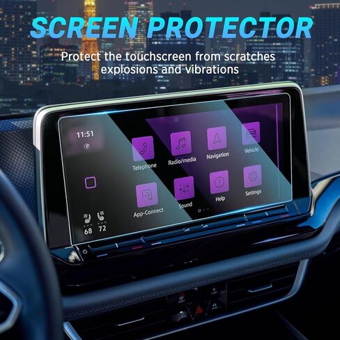Screen Protector Compatible with 2024 2025 2026 Volkswagen Atlas Accessories, 12 Inch GPS Navigation Tempered Glass Protective Film Anti-Scratch Infotainment Foils in Saudi Arabia