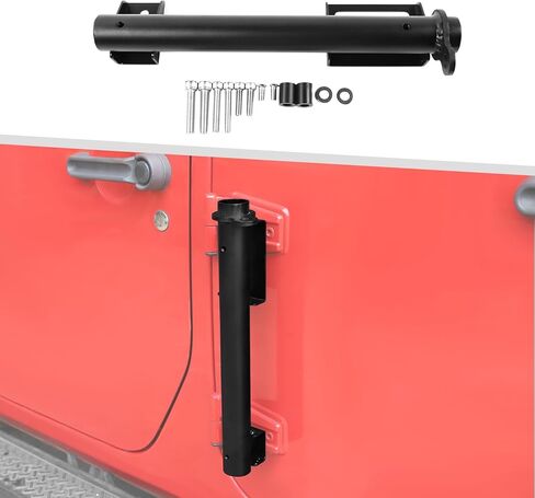 Jimen Fit for Jeep Wrangler TJ JK JKU JL JLU & Gladiator JT, Multi-Function Flag Pole Mount & CB Antenna Bracket Holder in Saudi Arabia