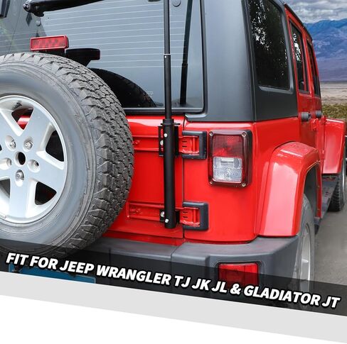 Jimen Fit for Jeep Wrangler TJ JK JKU JL JLU & Gladiator JT, Multi-Function Flag Pole Mount & CB Antenna Bracket Holder in Saudi Arabia