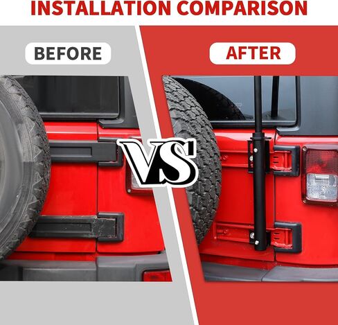 Jimen Fit for Jeep Wrangler TJ JK JKU JL JLU & Gladiator JT, Multi-Function Flag Pole Mount & CB Antenna Bracket Holder in Saudi Arabia