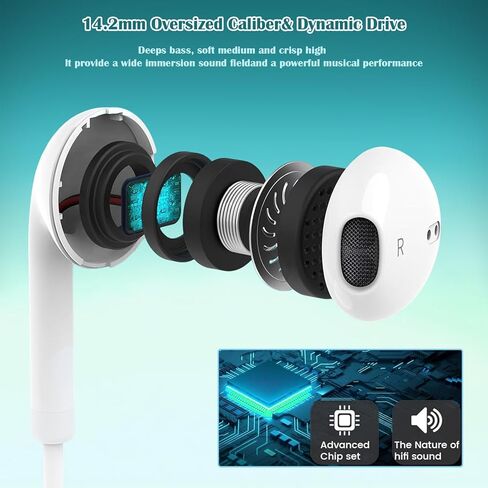 سماعات رأس USB C لهاتف iPhone 15 16، سماعات أذن سلكية من النوع C مع ميكروفون وتحكم في مستوى الصوت، سماعات داخل الأذن سماعات أذن USBC سلكية متوافقة مع iPhone 16/15 Pro/Pad/S25 S24 S23 S22/Pixel 7 8 9 سماعات رأس سلكية in Saudi Arabia