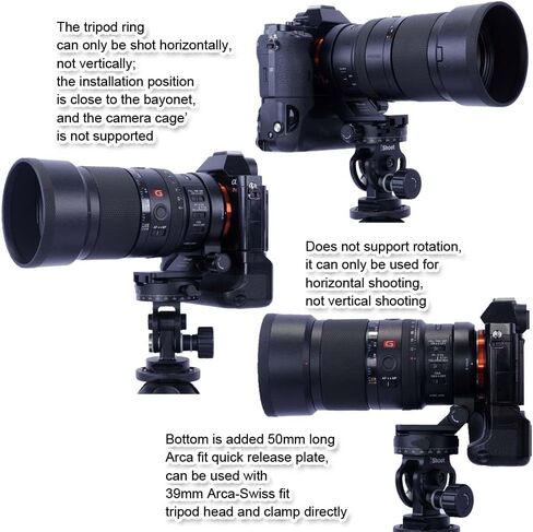 Lens Collar Tripod Mount Ring Compatible with Sony FE 100mm F2.8 Macro GM, 100mm F2.8 STF GM OSS, 24-240mm F3.5-6.3 OSS, 24-105mm F4 G OSS, 24-70mm F2.8 GM/F4 ZA OSS; 24mm F1.4 GM, 16-70mm F4 ZA OSS in Saudi Arabia