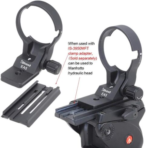 iShoot Metal Tripod Mount Ring Lens Collar Compatible with Sony LA-EA5 Mount Converter Adapter Ring, Lens Support Holder Bracket Bottom is Arca-Swiss Fit Quick Release Plate Feature in Saudi Arabia