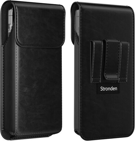 Magnetic Closure Holster for Samsung Galaxy S26 Plus, S25 Plus, S24 Plus, S23 Plus, S23 FE, S22 Plus, S22 FE - Leather Belt Case Premium Pouch (Fits Slim/Regular Case on) in Saudi Arabia