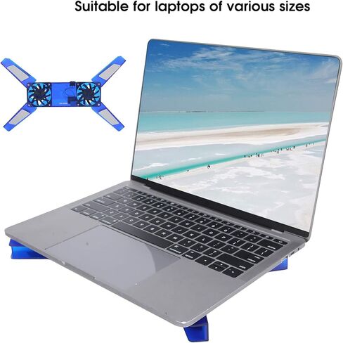 حامل تبريد للكمبيوتر المحمول، مروحة مزدوجة، وسادة تبريد قابلة للطي، كابل USB DR2008F، مستلزمات الكمبيوتر in Saudi Arabia
