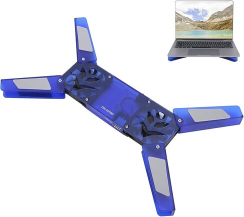 حامل تبريد للكمبيوتر المحمول، مروحة مزدوجة، وسادة تبريد قابلة للطي، كابل USB DR2008F، مستلزمات الكمبيوتر in Saudi Arabia