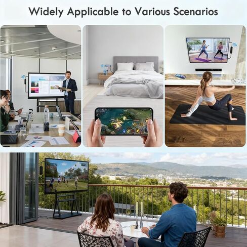 Wireless HDMI Display Adapter, 4k 1080p iOS Flix Stick Streaming Device, TV Movies Shows Receiver Mirroring Connector for iPhone iPad, Applicable to Various Scenarios Enjoy The Audio-Visual Feast in Saudi Arabia