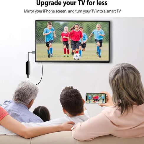 Wireless HDMI Display Adapter, 4k 1080p iOS Flix Stick Streaming Device, TV Movies Shows Receiver Mirroring Connector for iPhone iPad, Applicable to Various Scenarios Enjoy The Audio-Visual Feast in Saudi Arabia