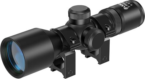 UUQ 3-9x40 Compact Rifle Scope - Crosshair Reticle, Extended Eye Relief,Lightweight Aluminum Scope for Hunting, Clear Lens & Quick Focus| Free Mount Included Fits 20mm Picatinny/Weaver Rail in Saudi Arabia