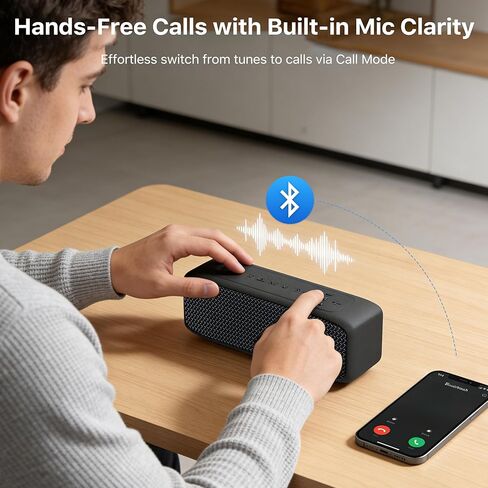 JUOVI Bluetooth Speaker,20W Stereo Sound,Wireless Speaker with Bluetooth 6.0,24H Playtime,IP68 Waterproof Shower Speaker,TWS Pairing, Support TF Card,AUX 3.5mm Input,Speaker for Home,Outdoor,Travel in Saudi Arabia