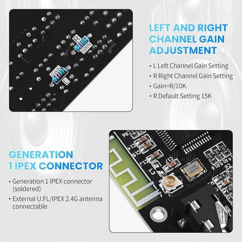 T220HS-W 2.0 Channel Bluetooth Amplifier Board 220W×2 Audio Amp Module with Treble Bass Control, Bluetooth AUX USB Input for Passive Speakers in Saudi Arabia