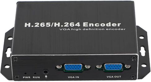 جهاز تشفير EXVIST H.265 1080P 60fps PoE VGA مع حلقة VGA للبث المباشر، ومؤتمرات الفيديو، وCCTV، واللافتات الرقمية - يدعم RTMP، وRTSP، وHLS، وUDP، ومتوافق مع ONV/HK. in Kuwait